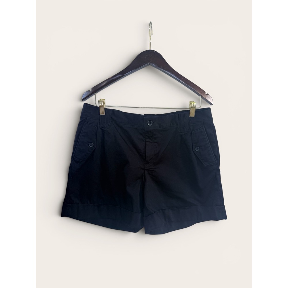 Banana Republic Martin Fit Black Stretch Cuffed Shorts Womens 12L